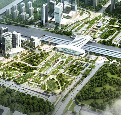 武漢光谷火車站東、西廣場土建工程